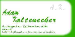 adam kaltenecker business card